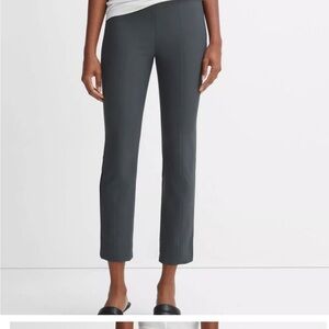 Vince Stitch Front Seam Ponte Crop Legging. Dark Grey
